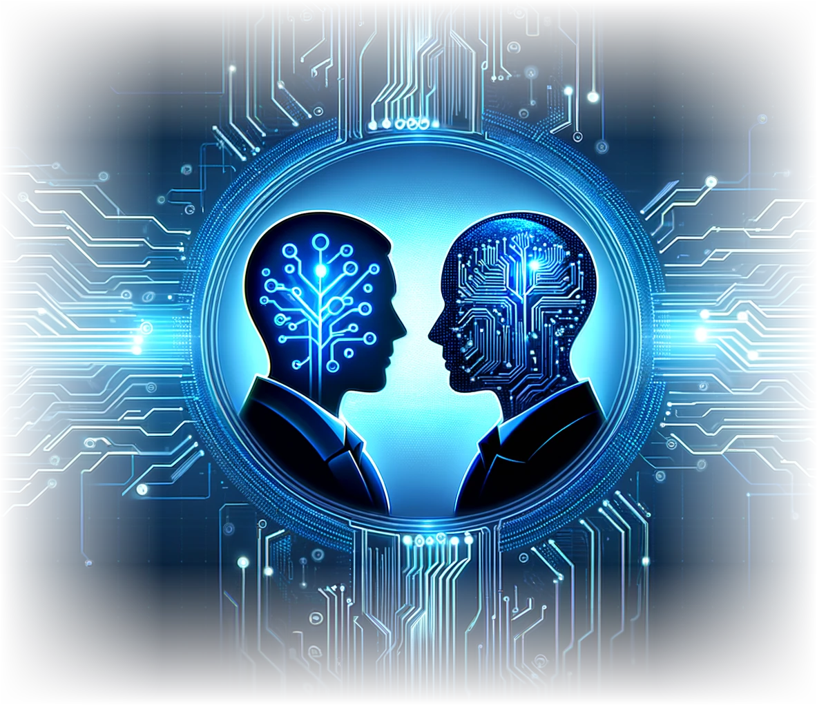 AI and human collaboration. small V2